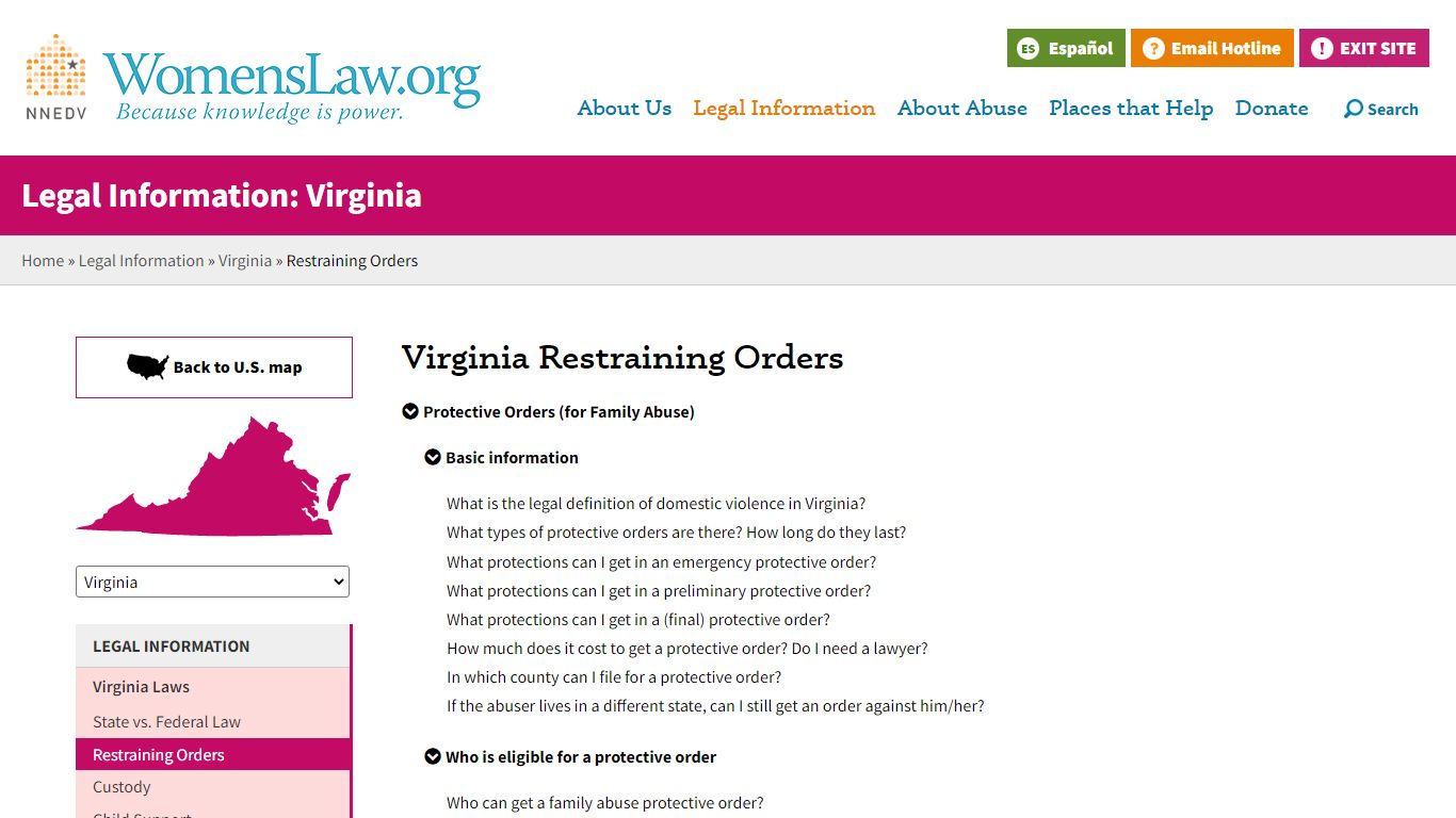 Virginia Restraining Orders | WomensLaw.org